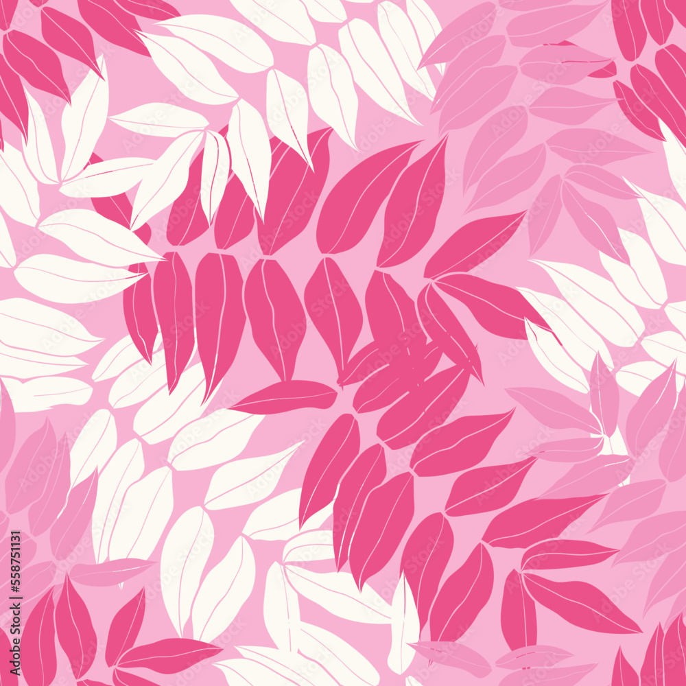 Modern summer tropical leaves seamless pattern design. Vector hand-drawn leaves seamless pattern. Abstract trendy floral background. Pattern for wrapping paper or fabric. Modern summer tropical leaves seamless pattern design. Vector hand-drawn leaves seamless pattern. Abstract trendy floral background. Pattern for wrapping paper or fabric.