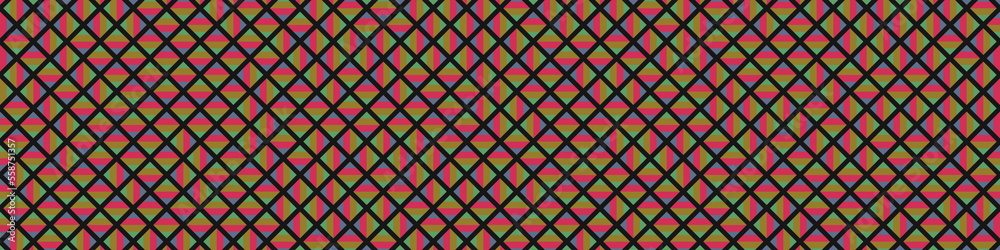 Fototapeta premium Color Rhombus tile tessellation pattern illustration