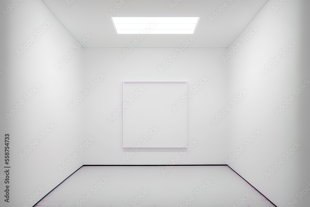 Top view of an empty museum's art gallery. Generative AI Top view of an empty museum's art gallery. Generative AI