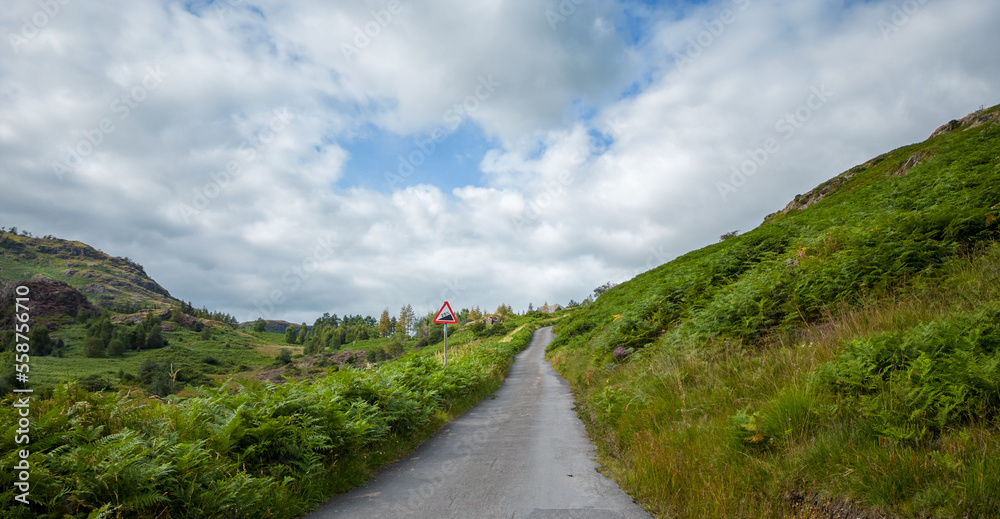 Road through the Lake District National Park - travel photography Road through the Lake District National Park - travel photography