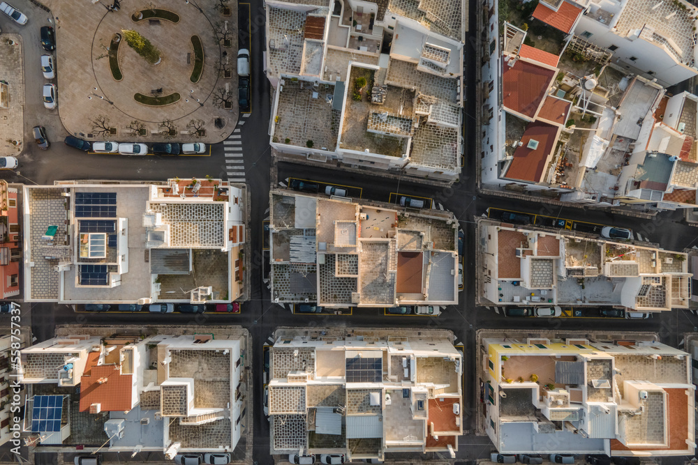 Aerial view of Polignano a Mare residential district, Bari, Puglia, Italy. Aerial view of Polignano a Mare residential district, Bari, Puglia, Italy.