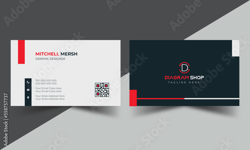 Elegant business card .Portrait and landscape orientation. Horizontal and vertical layout. Vector illustration.
