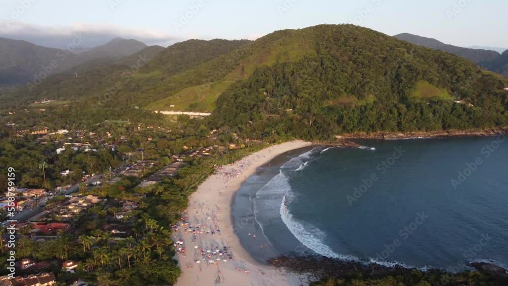Amazing paradise beach in the middle of nature with green mountains Amazing paradise beach in the middle of nature with green mountains