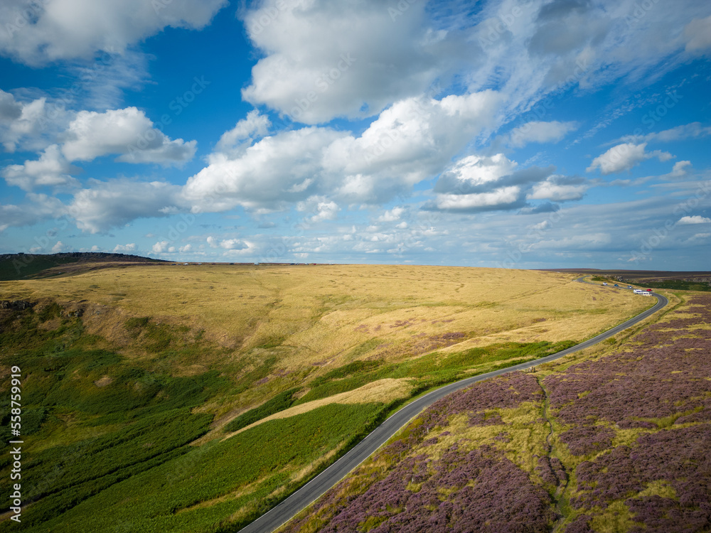 Panoramic view over Peak District National Park - travel photography