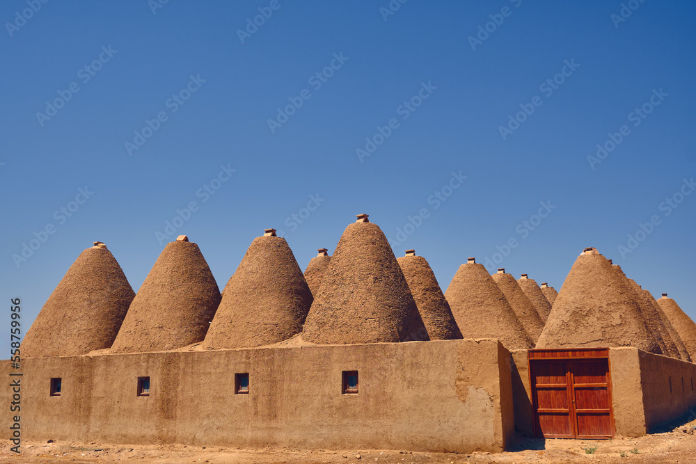Traditional mud brick made beehive houses. Harran, major ancient city