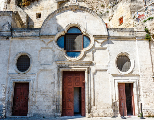 Exterior of the Chiesa San Pietro Barisano church in Matera, Basilicata, Italy - Euope © jeeweevh