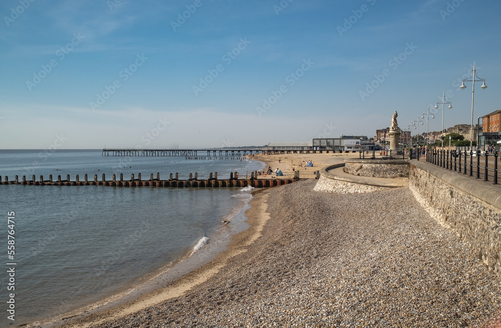 The seaside town of Lowestoft on the Suffolk Coast. Captured on a bright and sunny morning
