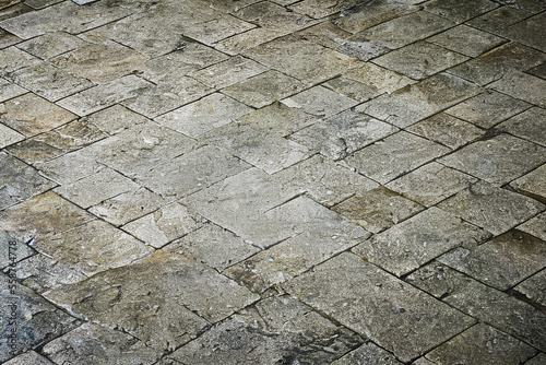 stone pavement texture floor generative AI photo