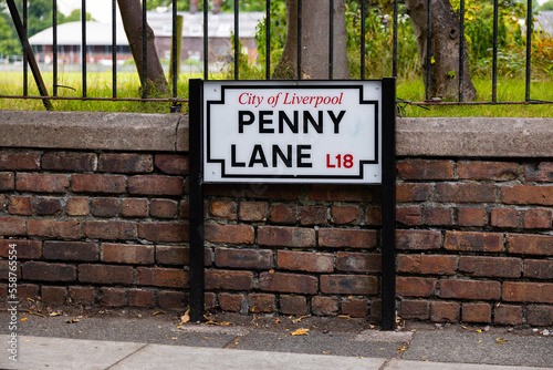 Famous Penny Lane street in Liverpool - travel photography © 4kclips