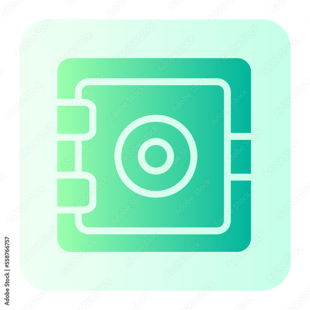 safe box gradient icon safe box gradient icon