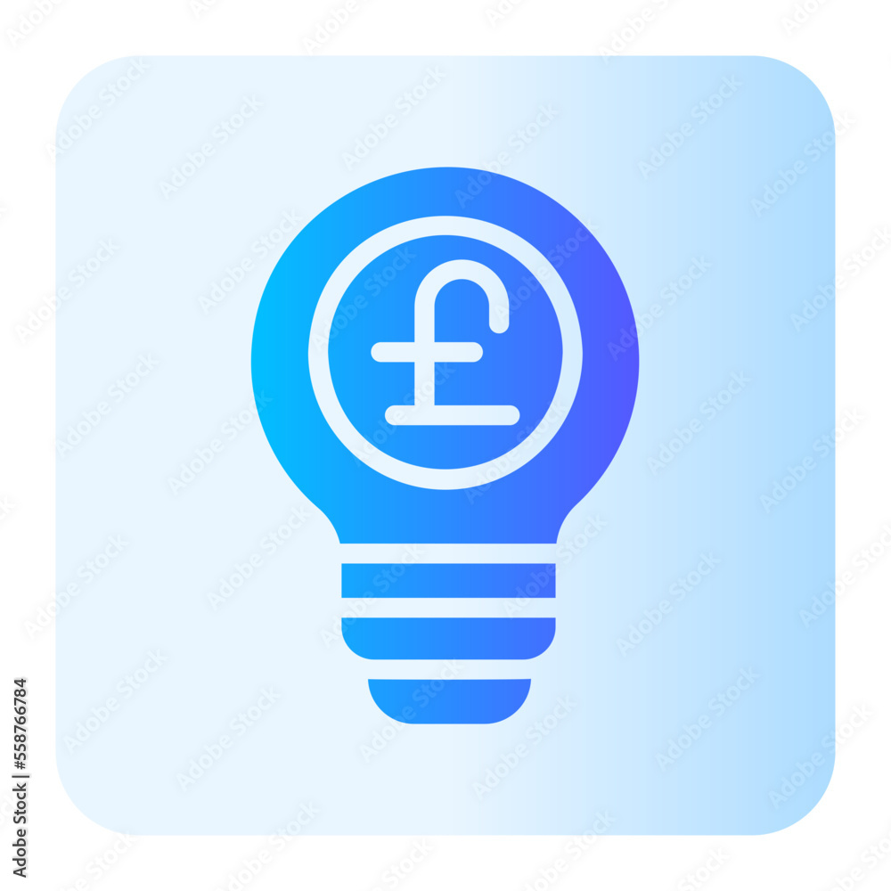 Obraz premium bulb gradient icon