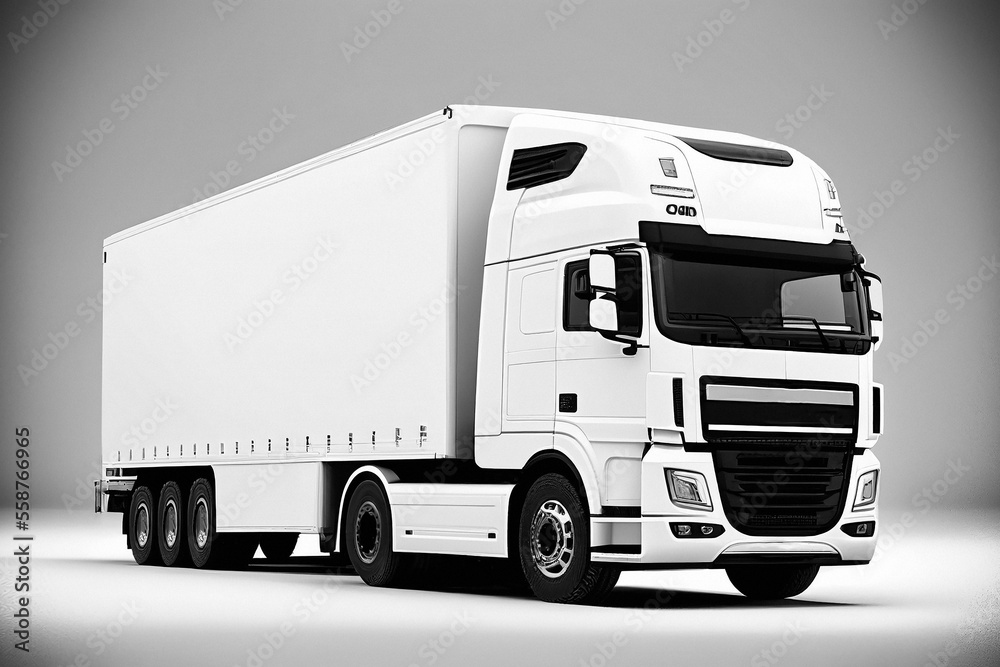 Modern Cabover Truck - Generative Ai Modern Cabover Truck - Generative Ai