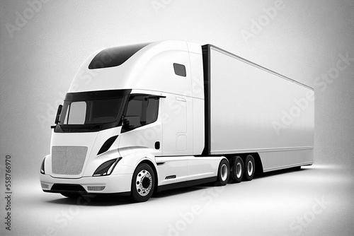 Modern Semi Truck - Generative Ai