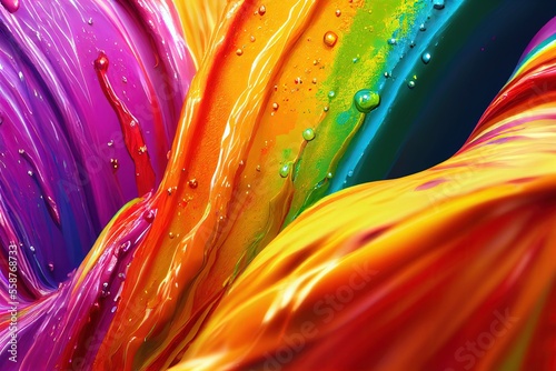 Rainbow Paint Splash Backgr...