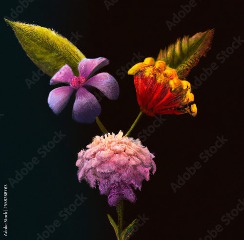 Obraz na płótnie Composition of various flowers w salonie