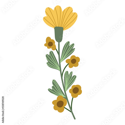 flowers and leaves icon