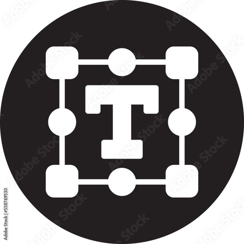 text tool glyph icon