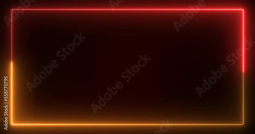 Wallpaper Mural red yellow laser square neon line pattern background animation Torontodigital.ca