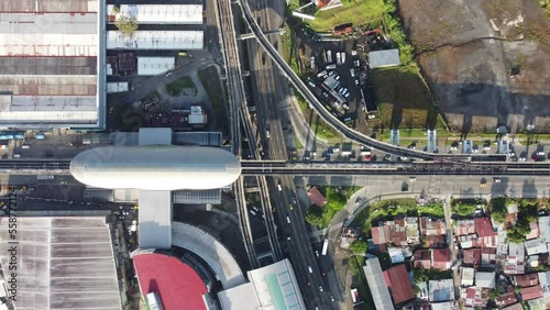 San Miguelito Metro Station - Panama City - Drone Flight - Sunrise