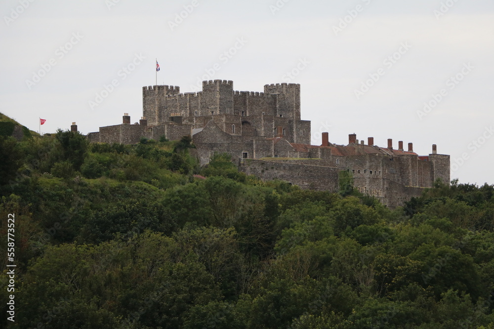 View to Dover Castle in Dover, England United Kingdom