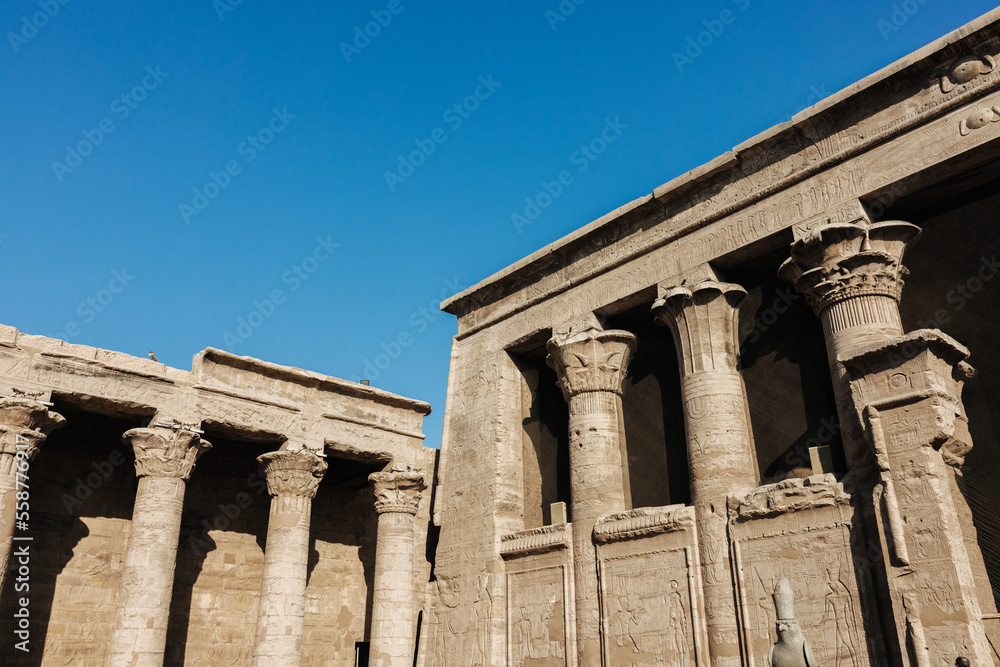 The ancient Egyptian Temple of Horus at Edfu, Egypt The ancient Egyptian Temple of Horus at Edfu, Egypt