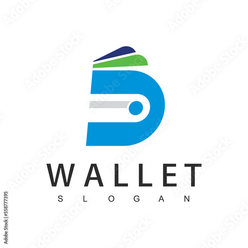 Letter D Wallet logo design template, Payment icon