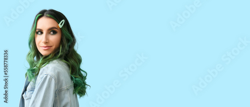 Beautiful young woman with ...