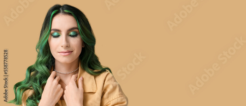 Beautiful young woman with ...