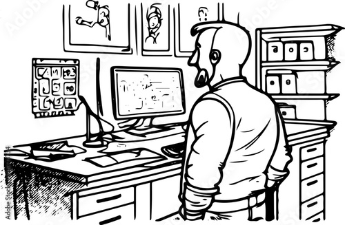 Coloring Pages, Kinderbuch, Malbuch, für Erwachsene, Abstrakt, zum ausmalen, office, scribble, langeweile, Entspannung, Hobbykünstler, Rätselheft, Kinderheft, 