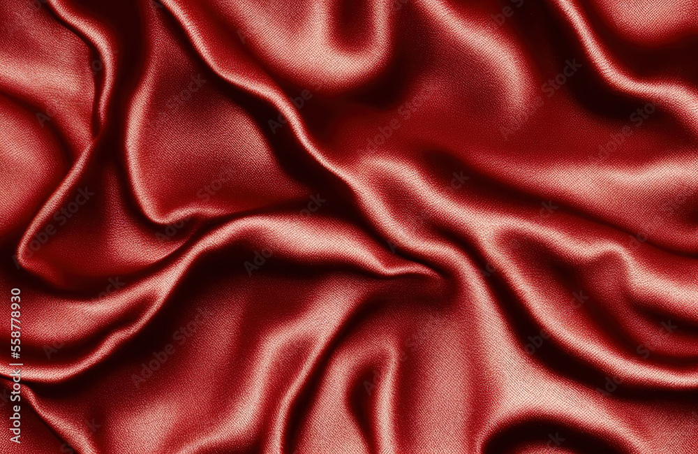 Rich Red Fabric - Elegant Red Silk Rich Red Fabric - Elegant Red Silk