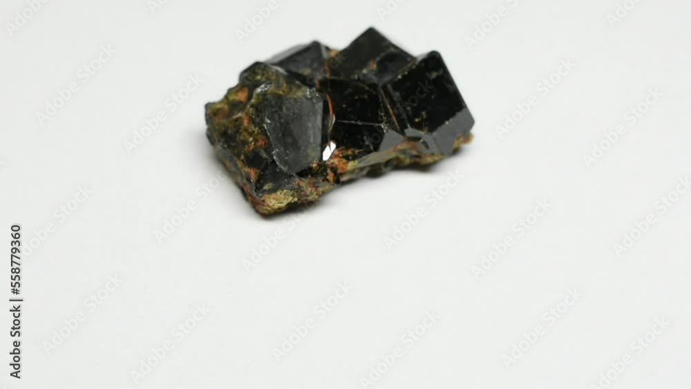 Melanite Garnet gemstone crystal specimen from Mali Melanite Garnet gemstone crystal specimen from Mali