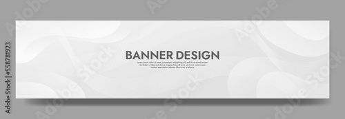 Abstract White Fluid Banner Template. Modern background design. gradient color. Dynamic Waves. Liquid shapes composition. Fit for banners