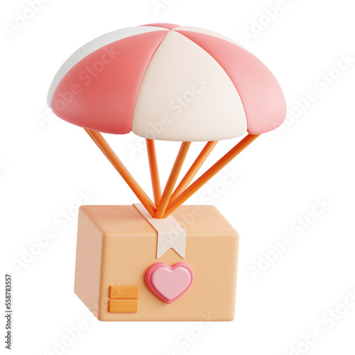 3d drop shipping box icon