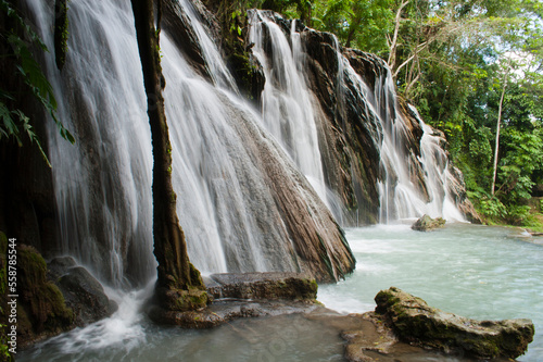 A group of small waterfalls in Tabasco, Mexico.