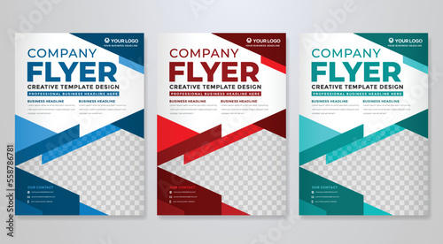 set of business flyer template with minimalist layout and modern style use for promotion kit and product publication