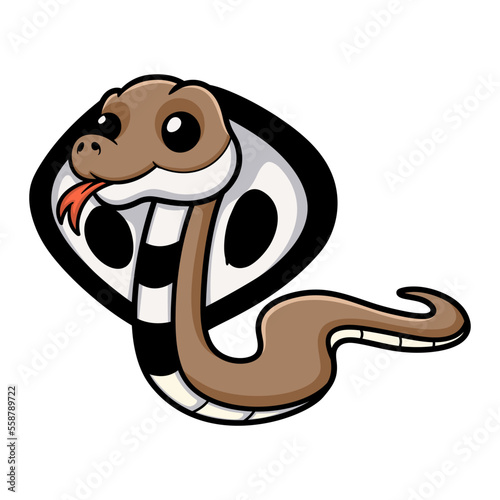 Cute indian king cobra cartoon