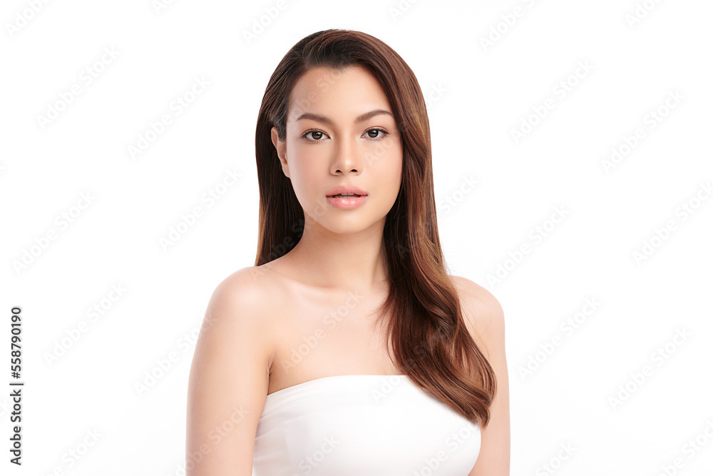 Beautiful young asian woman with clean fresh skin on white background, Face care, Facial treatment, Cosmetology, beauty and spa, Asian women portrait. Beautiful young asian woman with clean fresh skin on white background, Face care, Facial treatment, Cosmetology, beauty and spa, Asian women portrait.