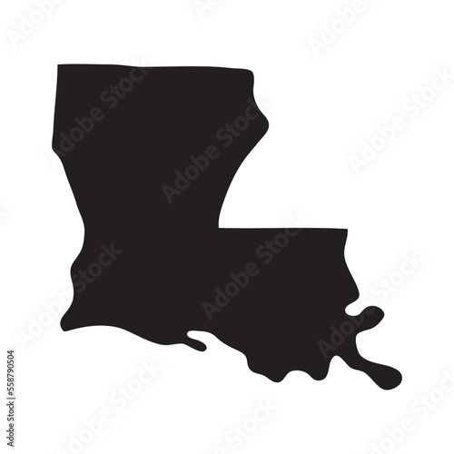 State of Louisiana in Vector Format