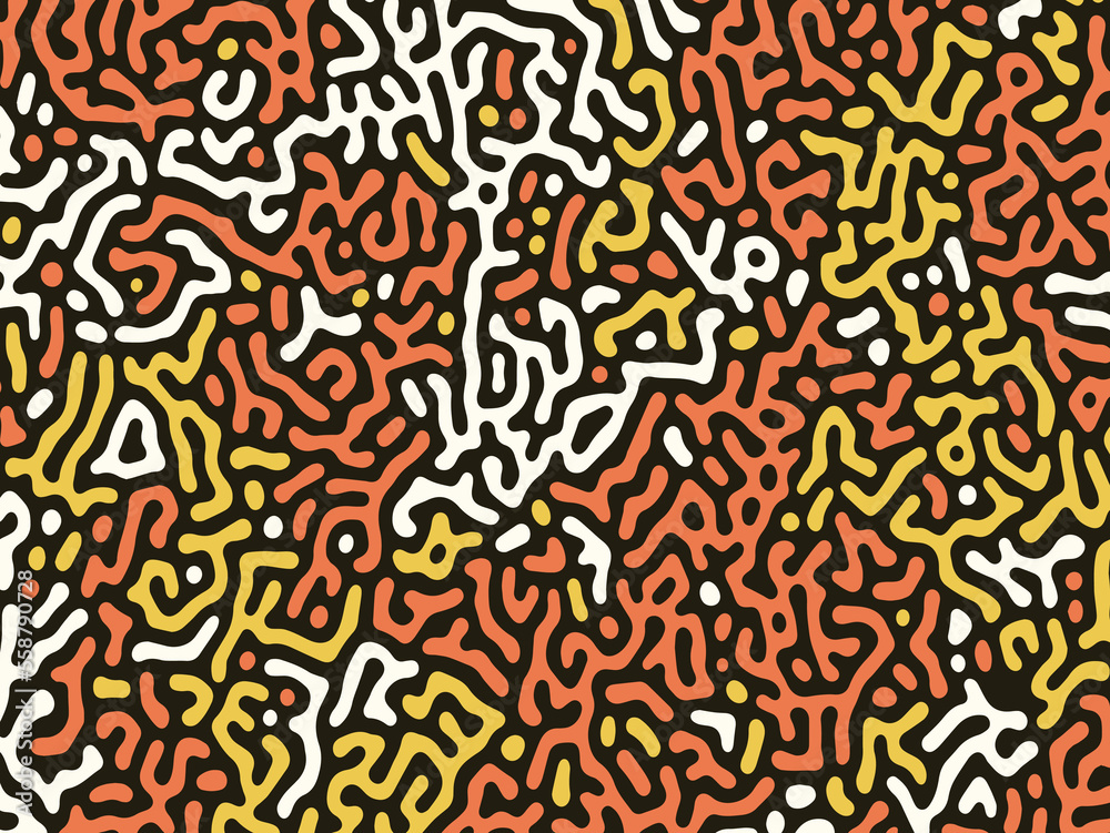 Organic maze shapes. Seamless vector diffusion backgrounds Organic maze shapes. Seamless vector diffusion backgrounds