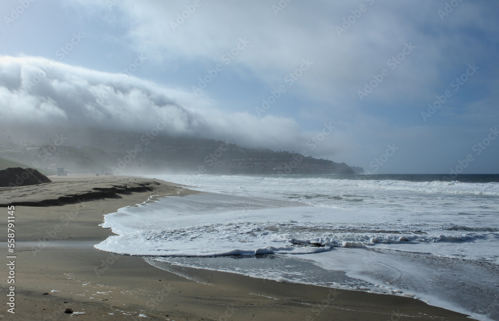 Big waves, Torrance Beach, Los Angeles county, California