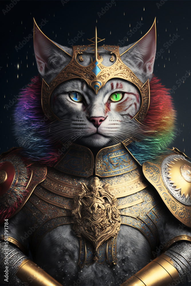 Fototapeta Armored Cat Gods