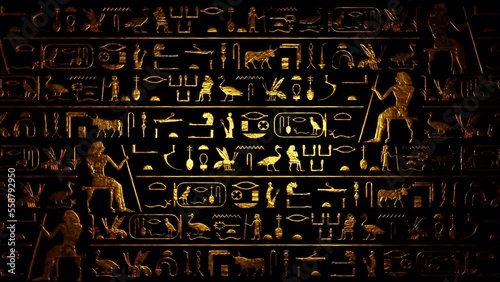 Psychedelic Ancient Egypt Glowing Wallpaintings Ancient Symbols Ankh 4k Vj Loop Alchemy Egyptian Hieroglyphs 3D Abstract background