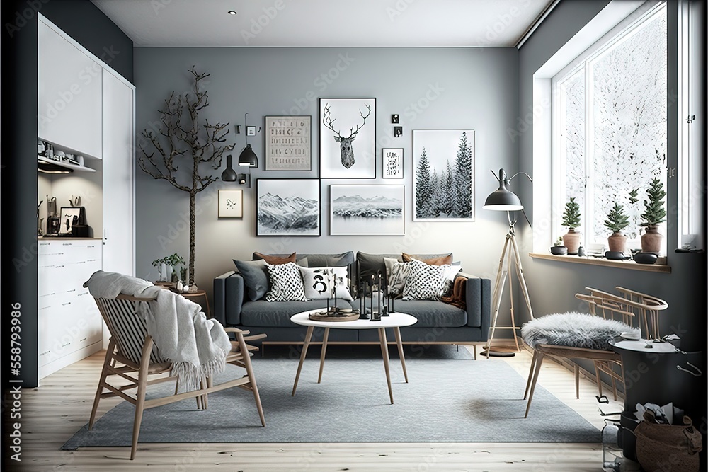 Beautiful, Clean, and Well Arranged Living Room as an Interior Design ...