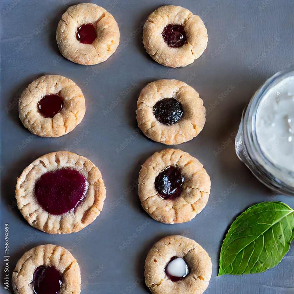 Blueberry Thumbprint Cookies