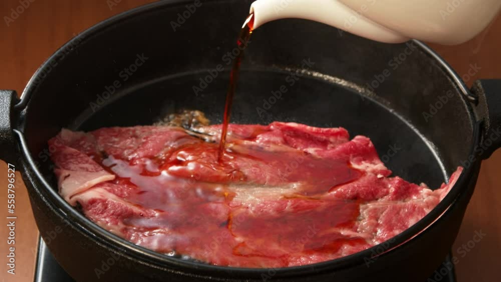 すき焼き　ズームアップ