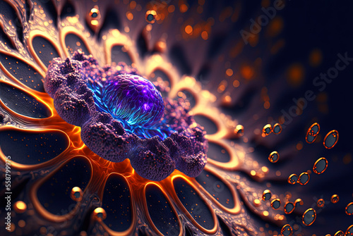 Abstract Microscopic Illustration, generative ai