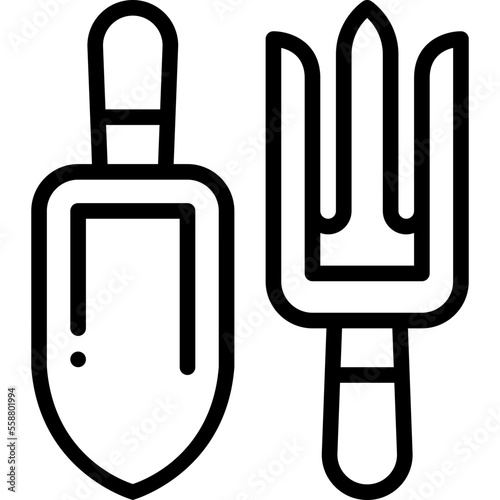 gardening tool line icon