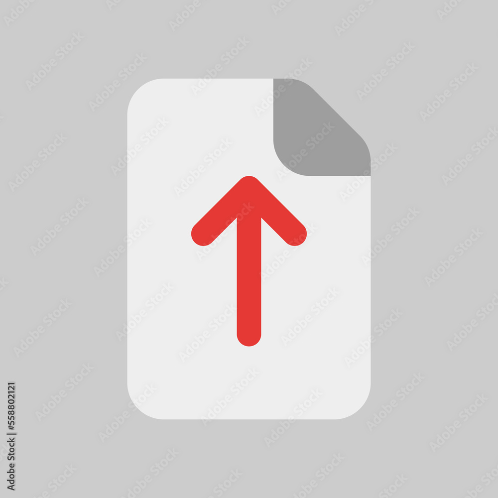 Upload file icon in flat style, use for website mobile app presentation Upload file icon in flat style, use for website mobile app presentation