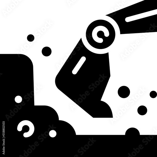 land grading solid icon