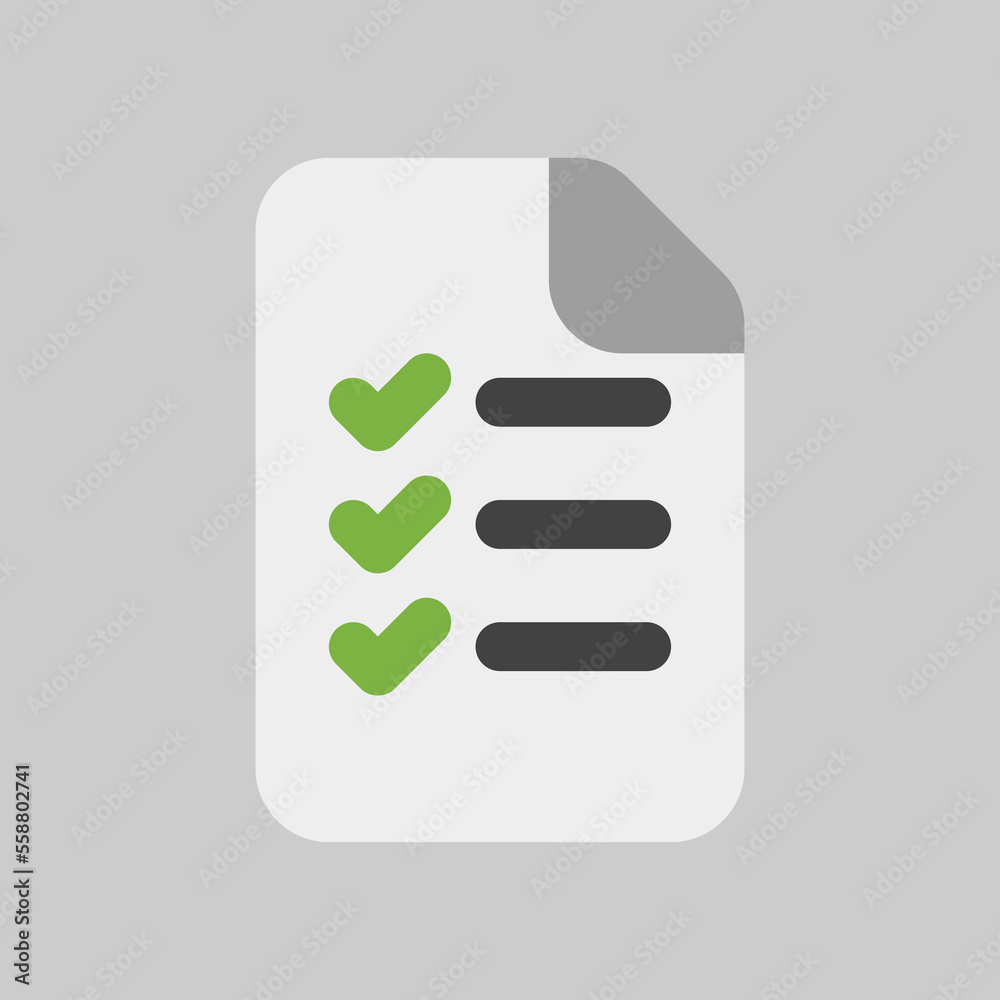 Checklist icon in flat style, use for website mobile app presentation Checklist icon in flat style, use for website mobile app presentation